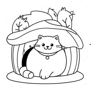 Cozy Cat House Coloring Page 52257-43478