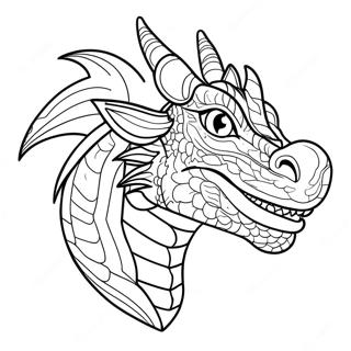 Majestic Dragon Head Coloring Page 52307-43525