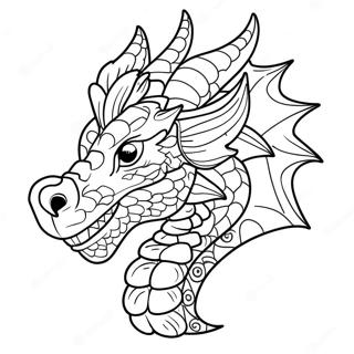 Majestic Dragon Head Coloring Page 52307-43528