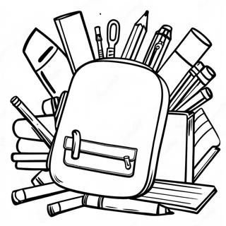 Back To School Supplies Coloring Page 52316-43514