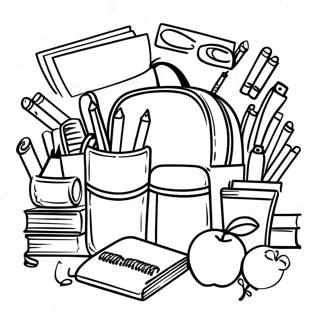 Back To School Supplies Coloring Page 52316-43515