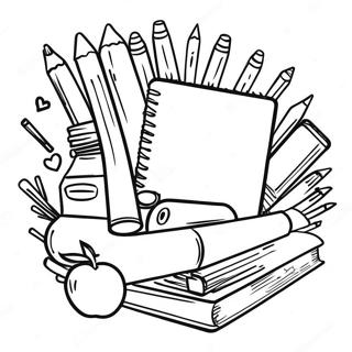 Back To School Supplies Coloring Page 52316-43516