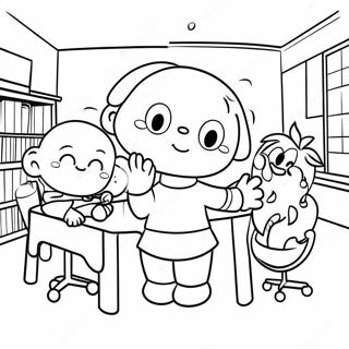 Cute Preschool Classroom Coloring Page 52317-43521