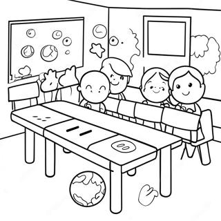 Cute Preschool Classroom Coloring Page 52317-43523