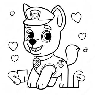 Paw Patrol Valentines Coloring Page 52346-43546