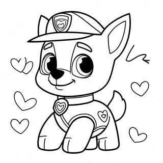 Paw Patrol Valentines Coloring Page 52346-43547