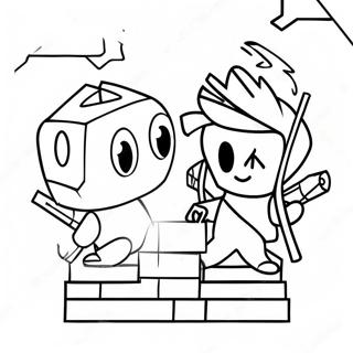 Epic Bedwars Battle Coloring Page 52357-43562