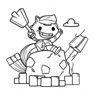 Epic Bedwars Battle Coloring Page 52357-43563