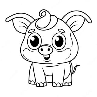 Kraxicorde Piggy Character Coloring Page 52387-43580