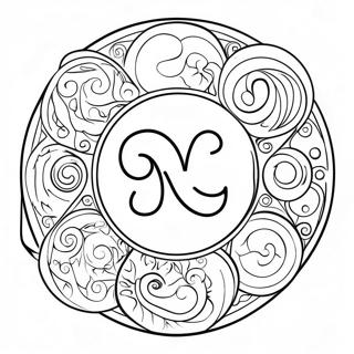 Colorful Alpha And Omega Symbols Coloring Page 52397-43586