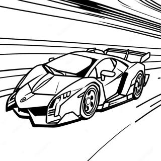 Lamborghini Veneno Racing On Track Coloring Page 52417-43607