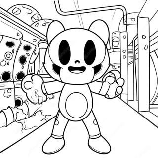 Bendy In A Creepy Factory Coloring Page 52427-43612