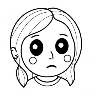 Sad Face Coloring Page 52436-43623