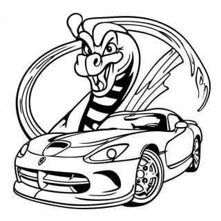 Dodge Viper In Motion Coloring Page 52447-43629