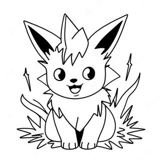 Jolteon With Electric Sparks Coloring Page 52497-43669