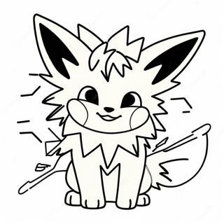 Jolteon With Electric Sparks Coloring Page 52497-43671