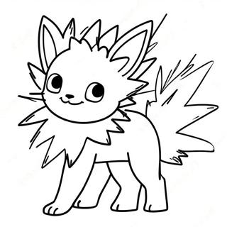 Jolteon With Electric Sparks Coloring Page 52497-43672