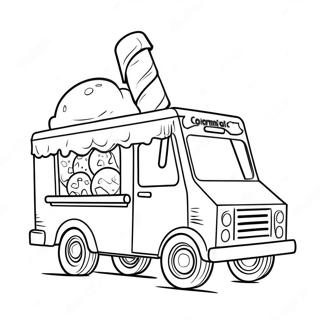 Ice Cream Truck Coloring Pages