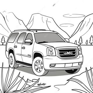 Gmc Yukon Adventure Coloring Page 52527-43691