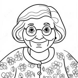 Cheerful Get Well Soon Grandma Coloring Page 52537-43697