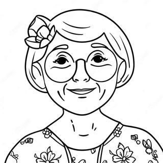 Cheerful Get Well Soon Grandma Coloring Page 52537-43698