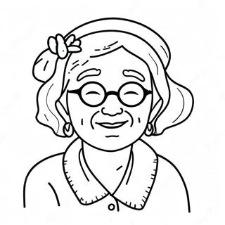 Cheerful Get Well Soon Grandma Coloring Page 52537-43699