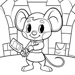 Brave Despereaux In The Castle Coloring Page 52547-43707