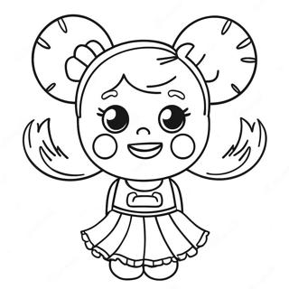 Cheerleader With Pom Poms Coloring Page 52567-43734