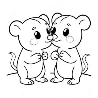 Charming Mole And Ratty Coloring Page 52587-43743