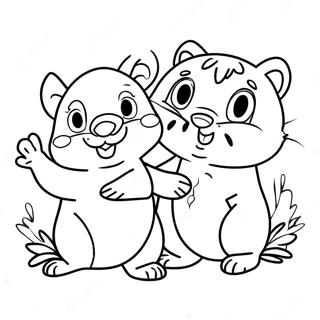 Charming Mole And Ratty Coloring Page 52587-43744