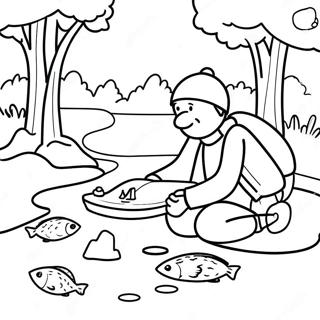 Winter Wonderland Ice Fishing Coloring Page 52617-43768