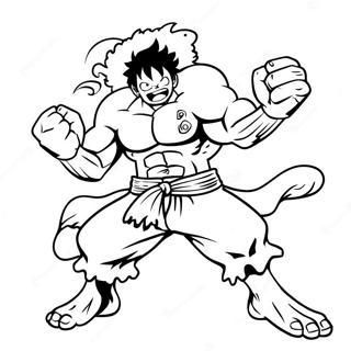 Luffy Gear 4 Snakeman Coloring Page 52626-43770