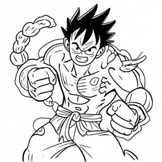 Luffy Gear 4 Snakeman Coloring Page 52626-43772