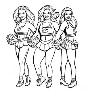 Miami Dolphins Cheerleaders Coloring Page 5263-4221