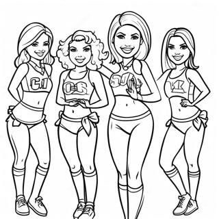 Miami Dolphins Cheerleaders Coloring Page 5263-4222