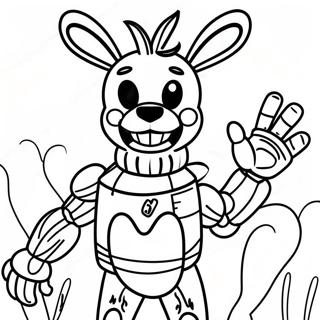 Springtrap In A Creepy Pose Coloring Page 52647-43786