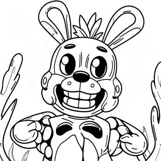 Springtrap In A Creepy Pose Coloring Page 52647-43788