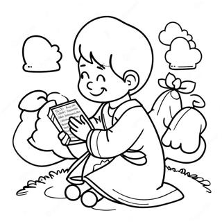 Children S Lord S Prayer Illustrated Coloring Page 52677-43813