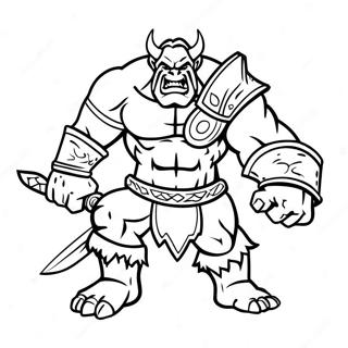 Epic Orc Warrior Coloring Page 52687-43821