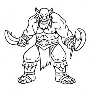 Epic Orc Warrior Coloring Page 52687-43822