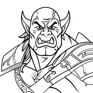 Epic Orc Warrior Coloring Page 52687-43823