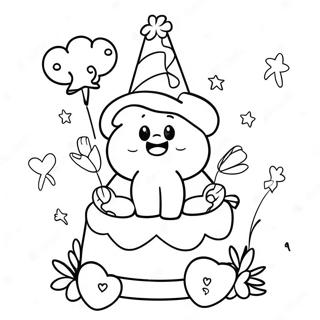 Cute Happy Birthday Aunt Coloring Page 52697-43830