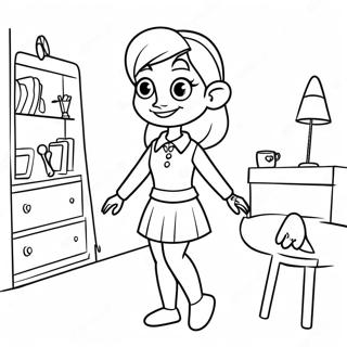 Penny Proud In Her Stylish Outfit Coloring Page 52707-43840