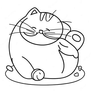 Sleeping Cat Coloring Page 52726-43835