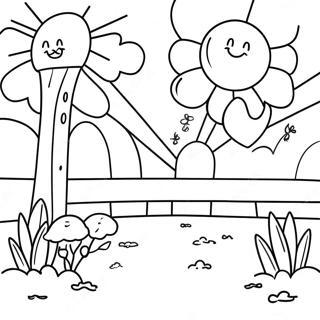 Sunny Morning Scene Coloring Page 52767-43887