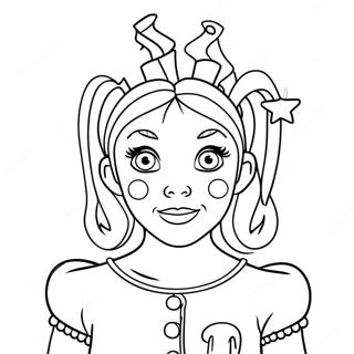 Cindy Lou With Christmas Lights Coloring Page 52777-43893