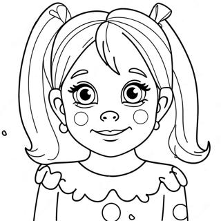 Cindy Lou With Christmas Lights Coloring Page 52777-43894