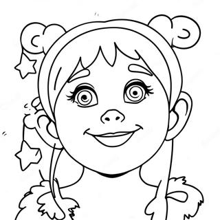 Cindy Lou With Christmas Lights Coloring Page 52777-43896