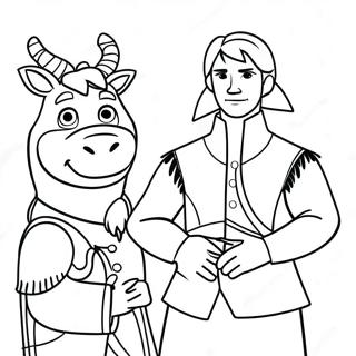 Kristoff And Sven Coloring Page 52786-43898