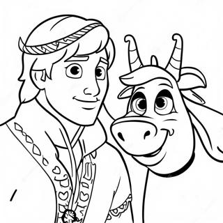 Kristoff And Sven Coloring Page 52786-43899